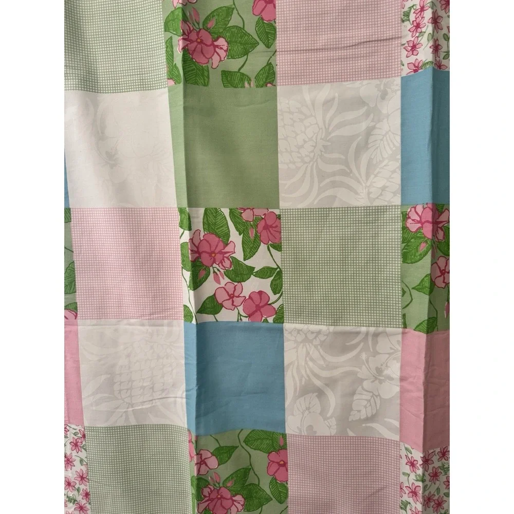 Vintage Lilly Pulitzer Home Drape Curtain Perfectly Patchwork 84x84 RARE READ